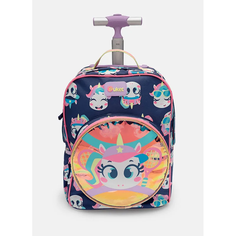 Mochila com Rodinha Pequena Unicórnio Tênis UN