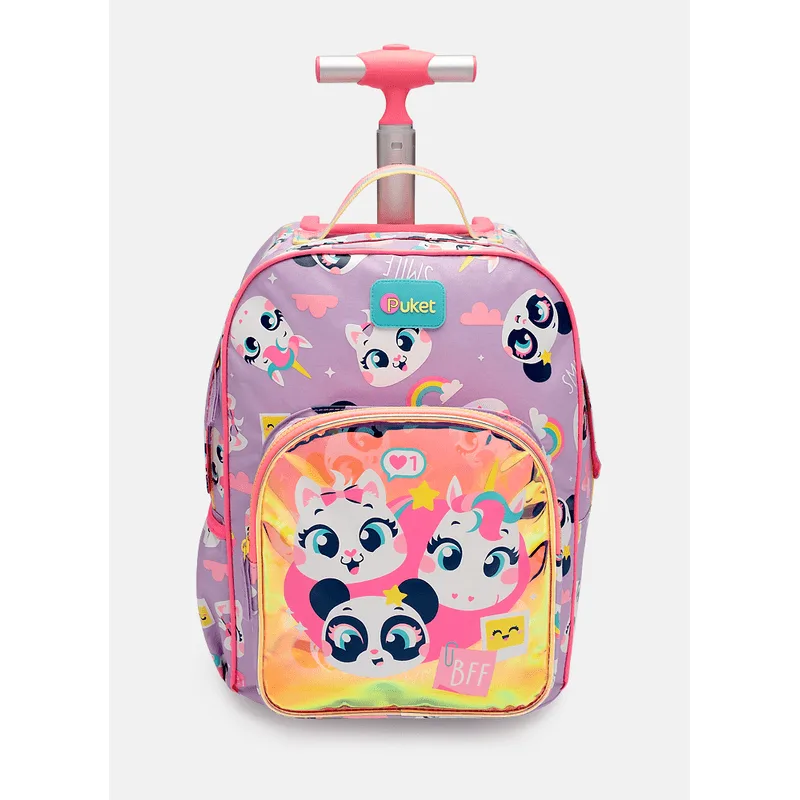 Mochila com Rodinha Pequena Multibichos Best Friend UN