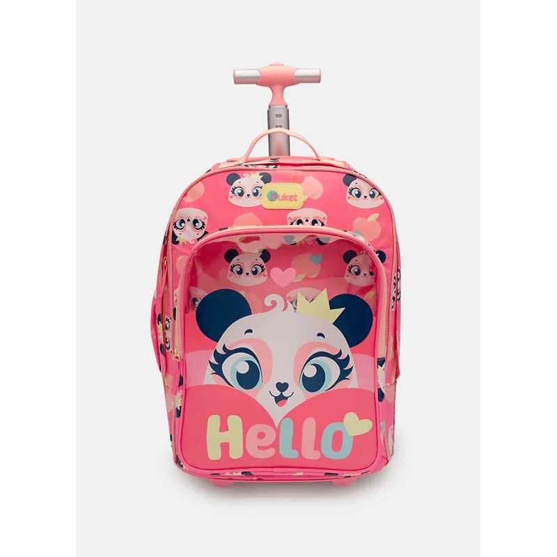 Mochila com Rodinha Grande Panda Romântico UN