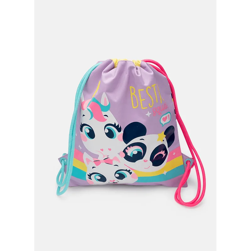 Mochila Saquinho Multibichos Best Friend UN