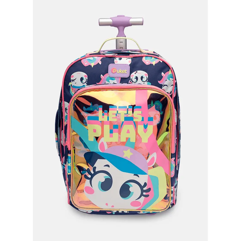 Mochila com Rodinha Grande Unicórnio Tênis UN