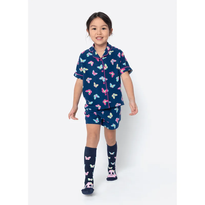 Pijama Manga Curta Viscose Menina Borboletas 2