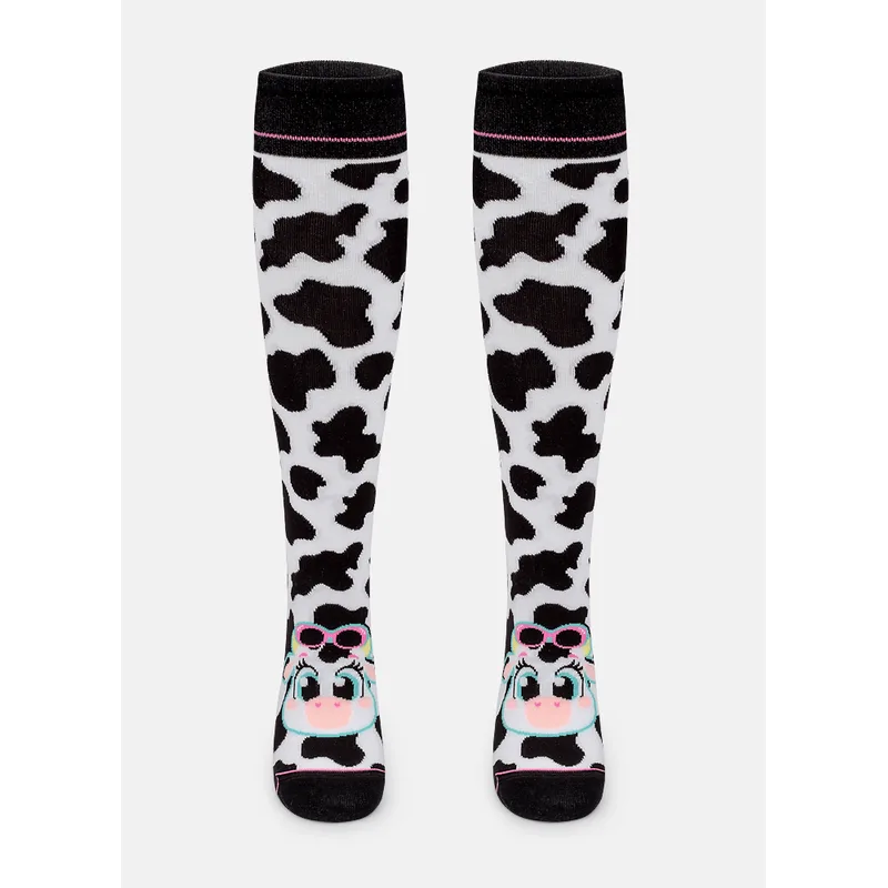 Meia Cano 3/4 Feminina Vaca 34 A 39