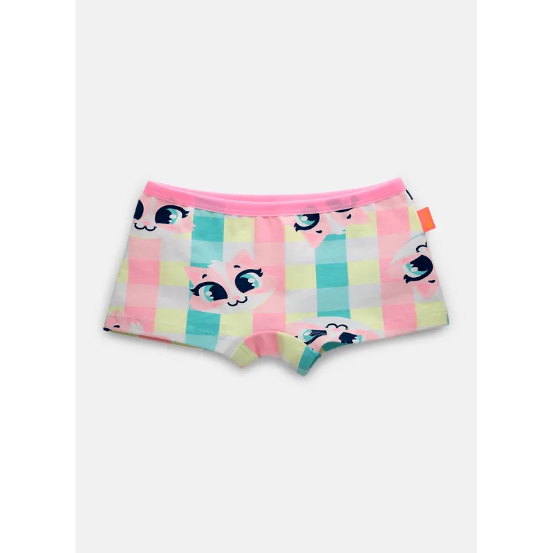 Calcinha Boyshort Algodão Menina Gata Picnic 4