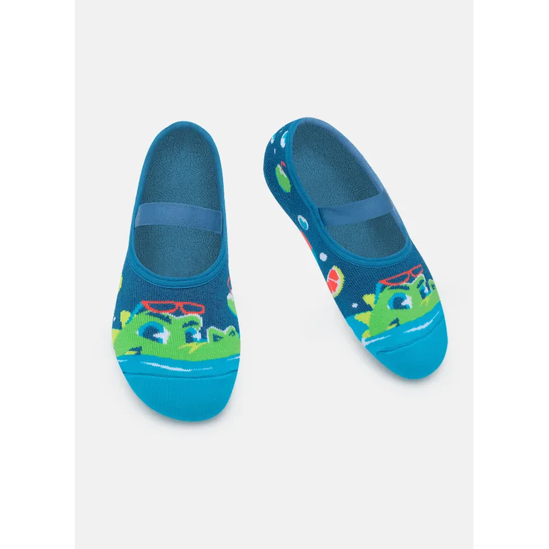 Meia Sapatilha Antiderrapante Menino Teen Jacaré Relax 34 A 39