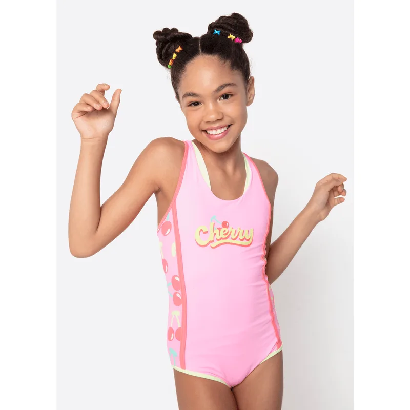 Maiô com Proteção Solar Menina Teen Unicórnio Cherry 10