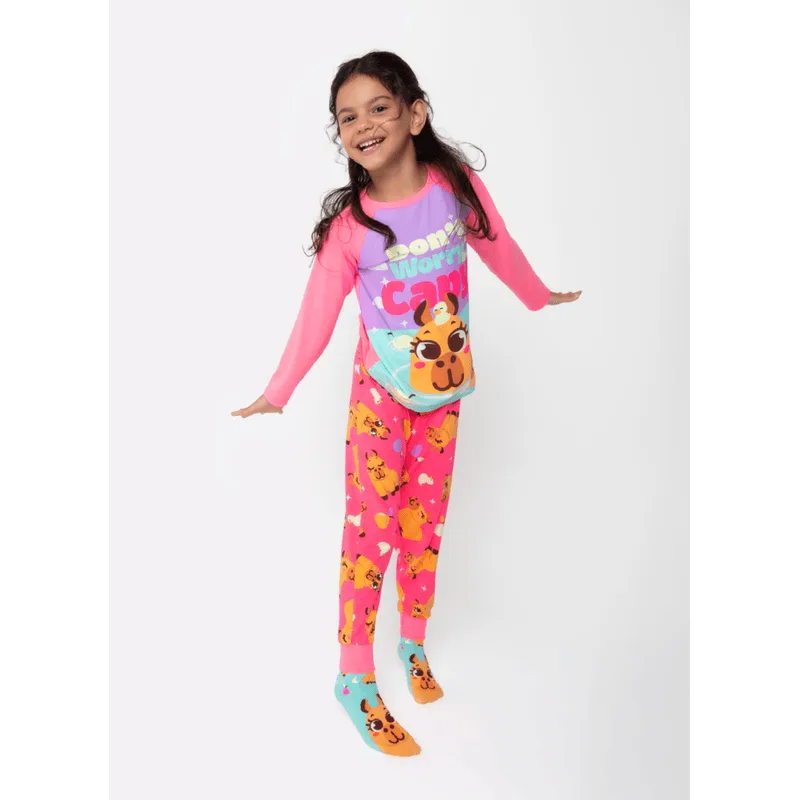 Pijama Manga Longa Viscolycra Menina Capivara Vibes 4