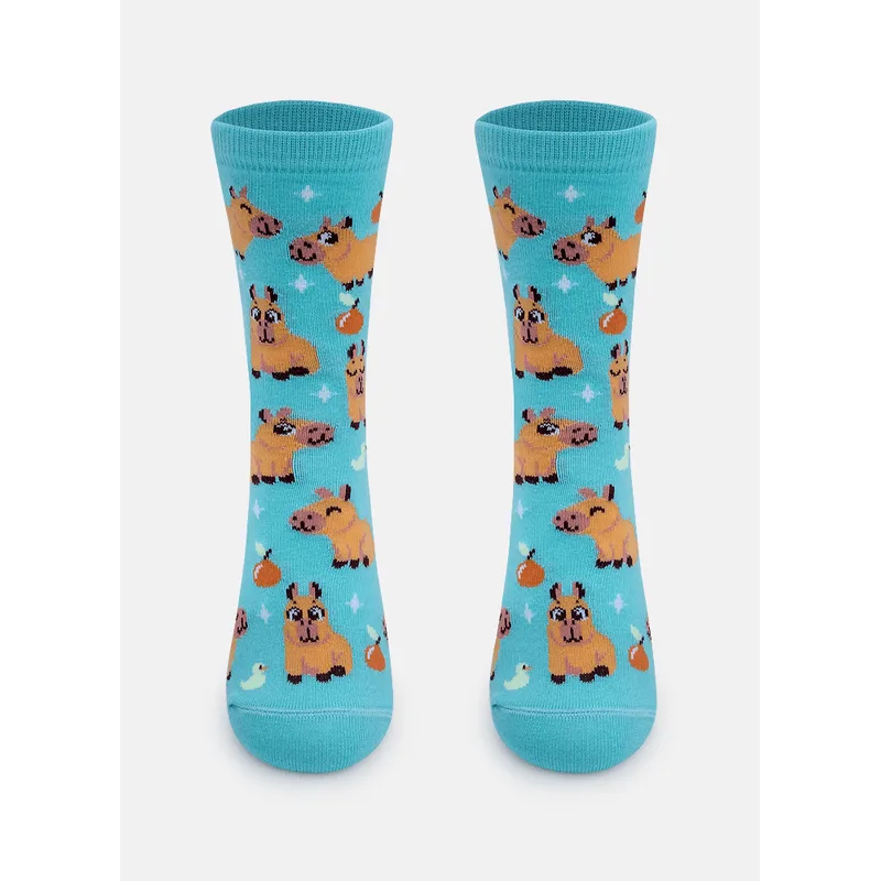 Meia Cano Longo Kids Unissex Capivara Vibes 28 A 33