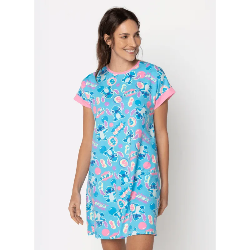 Camisola Manga Curta Viscolycra Feminina Stitch G