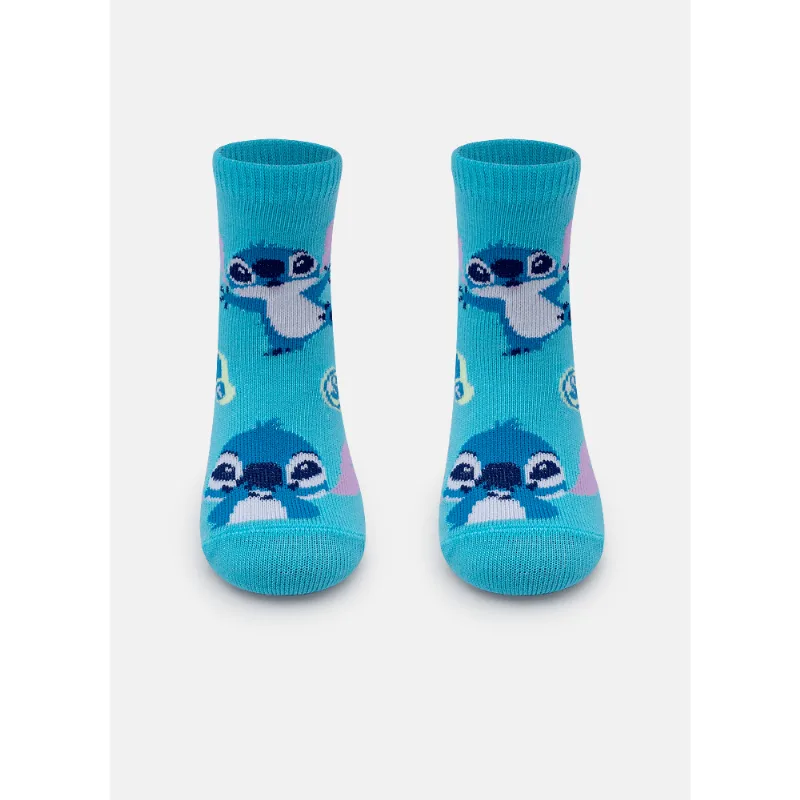 Meia Soquete Bebê Unissex Stitch 15 A 18 MESES