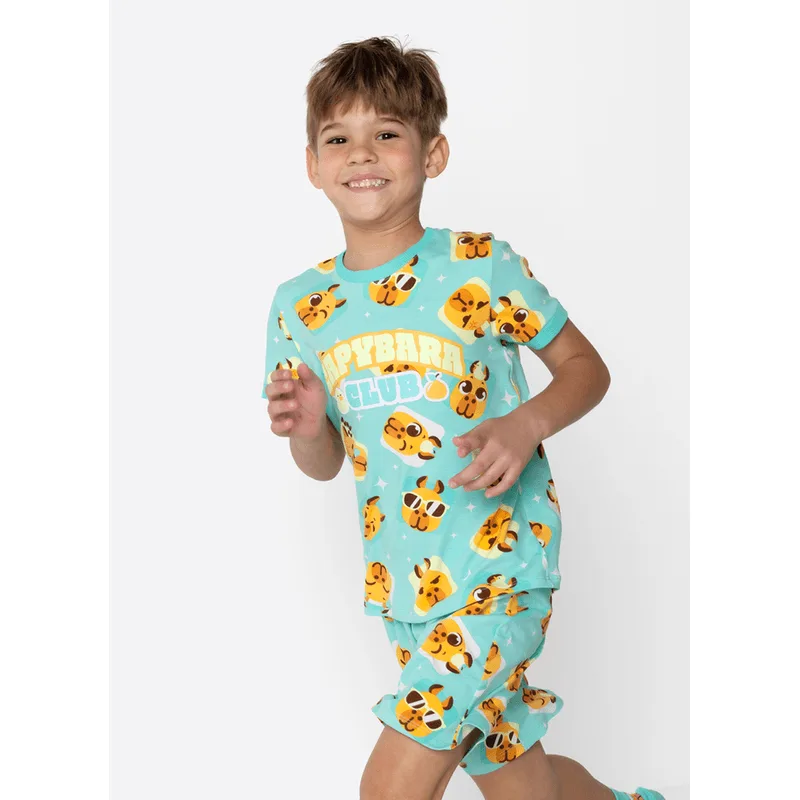 Pijama Manga Curta Viscolycra Menino Capy Bora 6