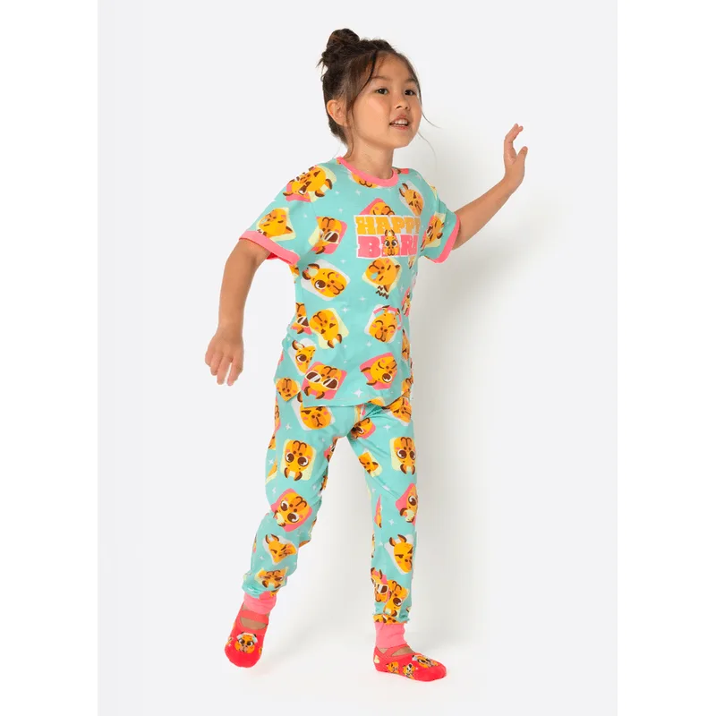 Pijama Manga Curta Viscolycra Menina Capy Bora 4