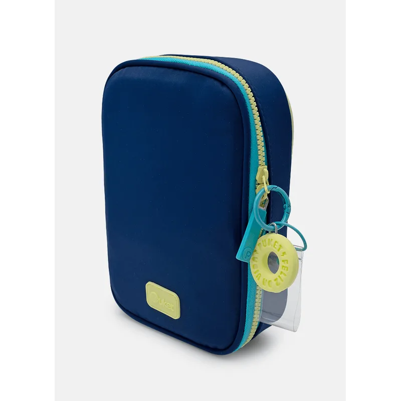 Estojo Grande Azul Marinho e Amarelo UN
