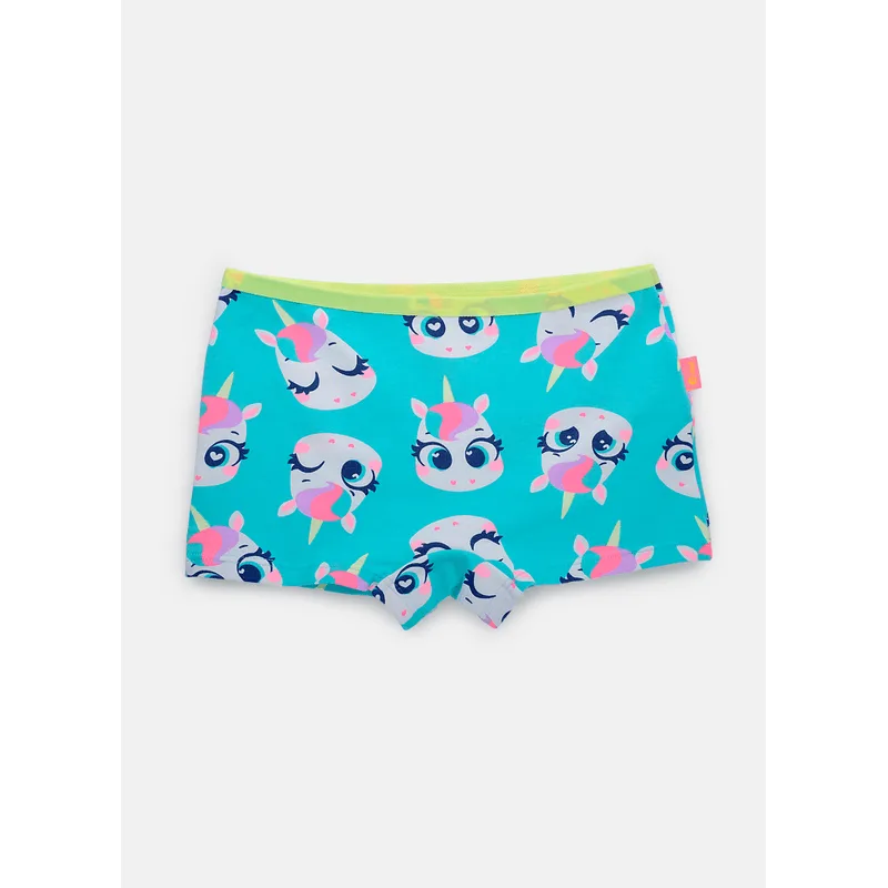 Calcinha Boyshort Algodão Menina Teen Unicórnio 12