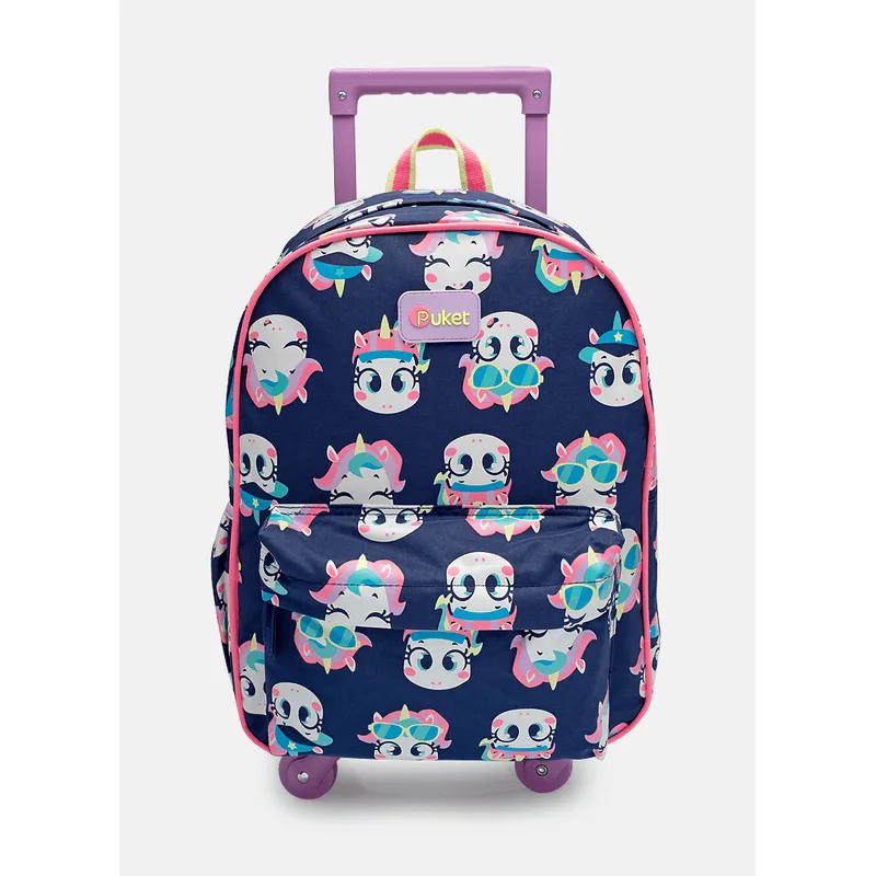 Mochila com Rodinha Média Unicórnio Tênis UN