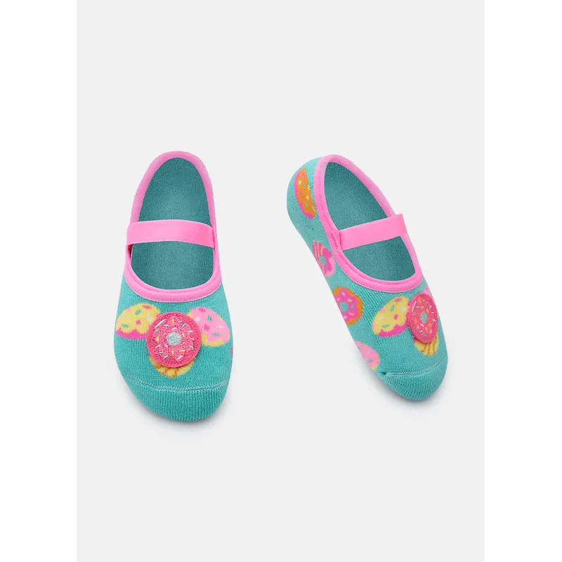 Meia Sapatilha Antiderrapante Menina Donuts 23 A 27