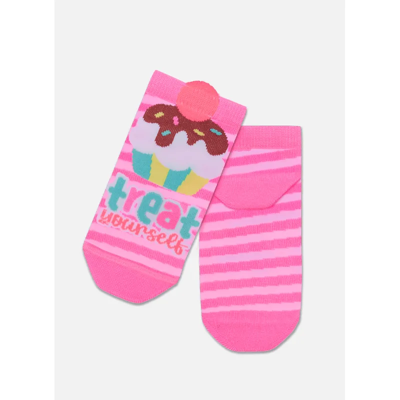 Meia Cano Curto Menina Cupcake 28 A 33