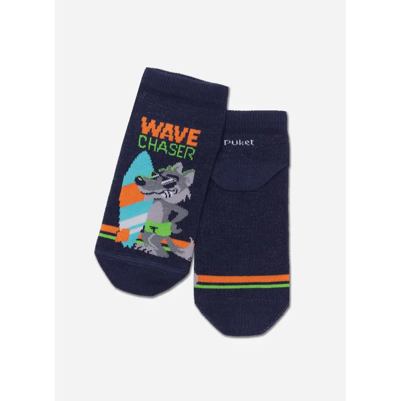 Meia Cano Curto Menino Lobo Surfista 28 A 33