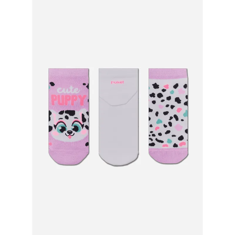 Kit com 3 Meias Cano Curto Menina Dálmata 28 A 33
