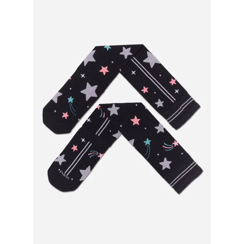 Meia Cano 3/4 Feminina Estrelas 34 A 39