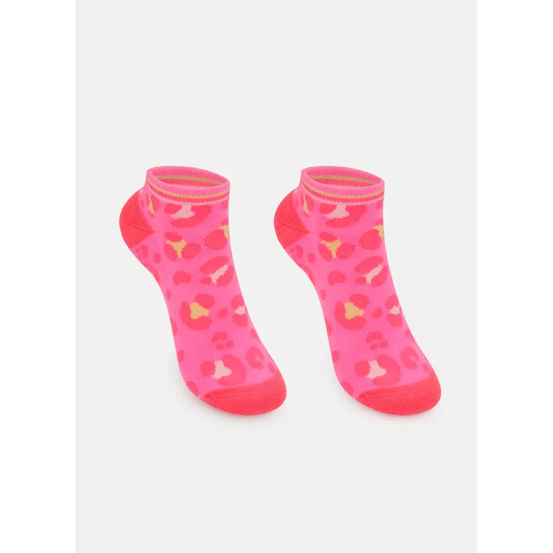 Meia Cano Curto Antiderrapante Menina Gata Cereja 23 A 27