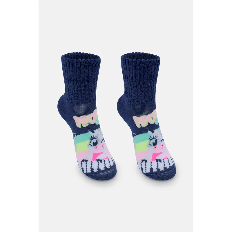 Meia Botinha Antiderrapante Menina Vaca Moosic 23 A 27