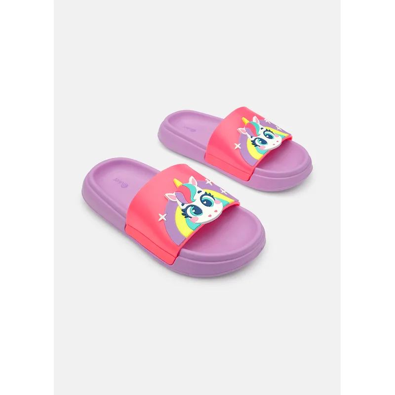 Chinelo Slide Menina Unicórnio 31A32