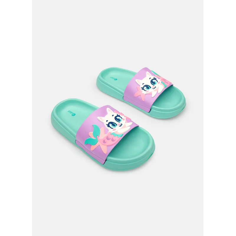 Chinelo Slide Menina Gata Sereia 25A26