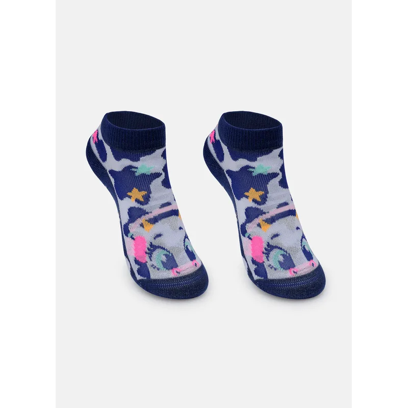 Meia Cano Curto Antiderrapante Menina Vaca Moosic 23 A 27