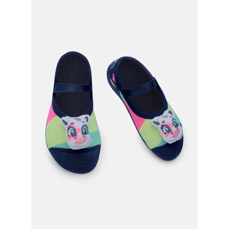 Meia Sapatilha Antiderrapante com Aplique de LED Feminina Vaca Moosic 34 A 39