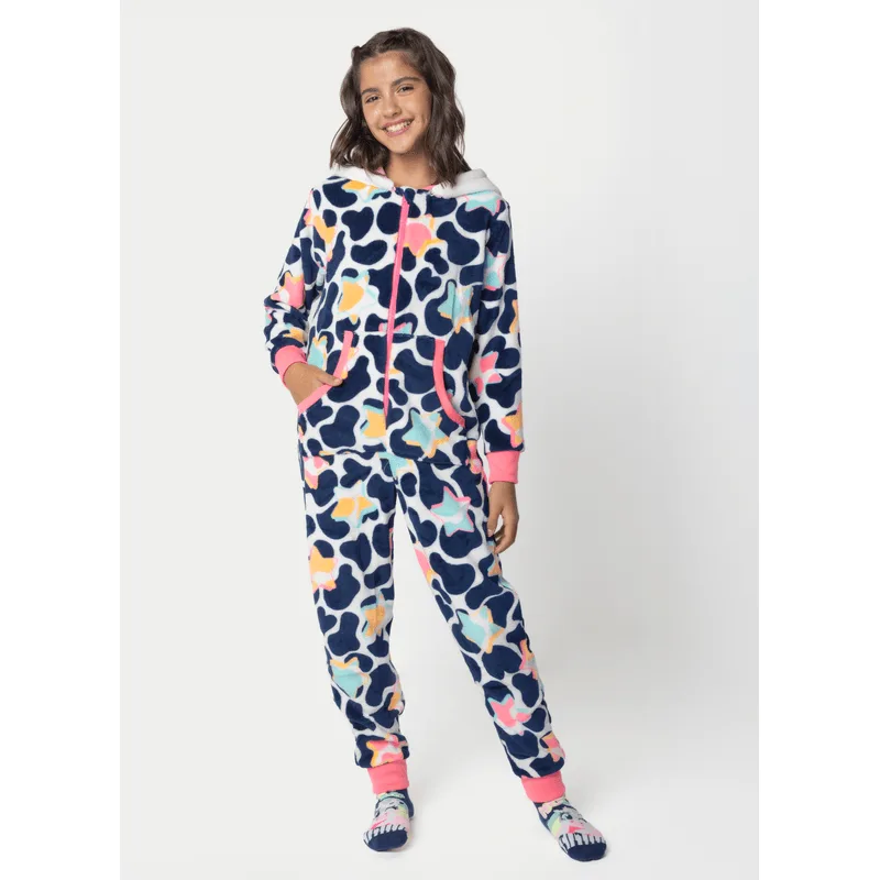 Macacão Manga Longa Soft Menina Teen Vaca Moosic 8