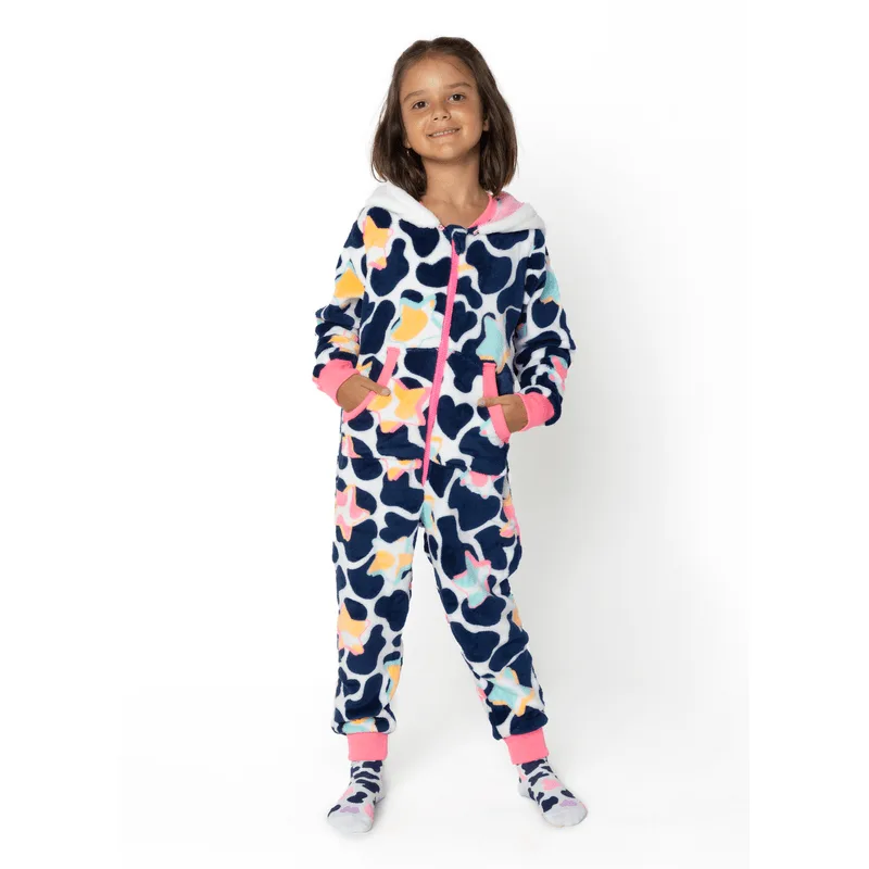 Macacão Manga Longa Soft Menina Vaca Moosic 6