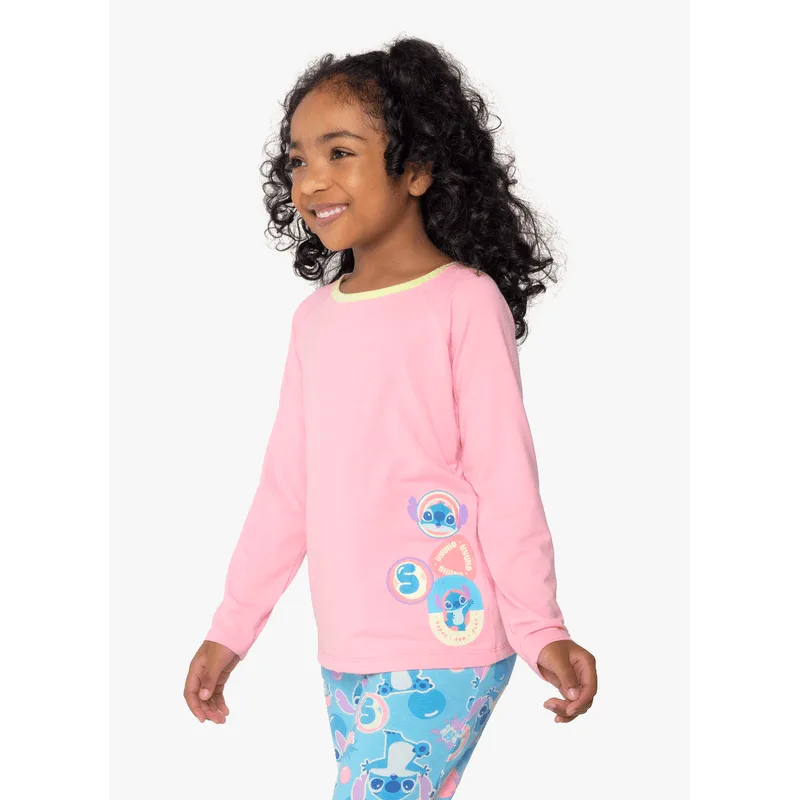 Pijama Manga Longa Viscolycra Menina Stitch 4