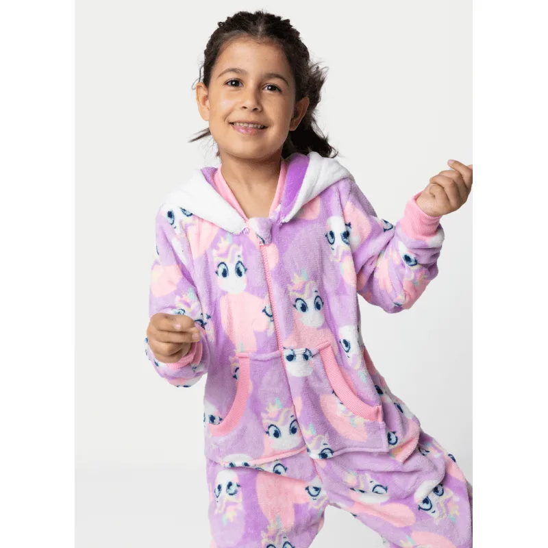Macacão Manga Longa Soft Menina Unicórnio Diamante 6
