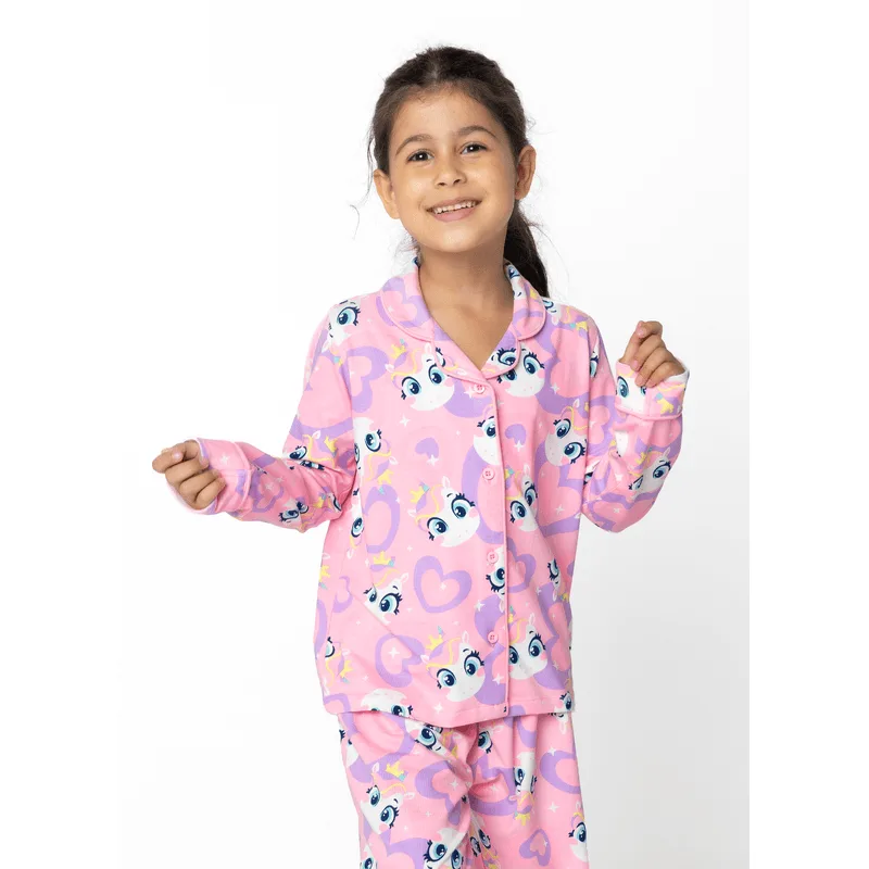 Pijama Manga Longa Viscolycra Menina Unicórnio Diamante 4
