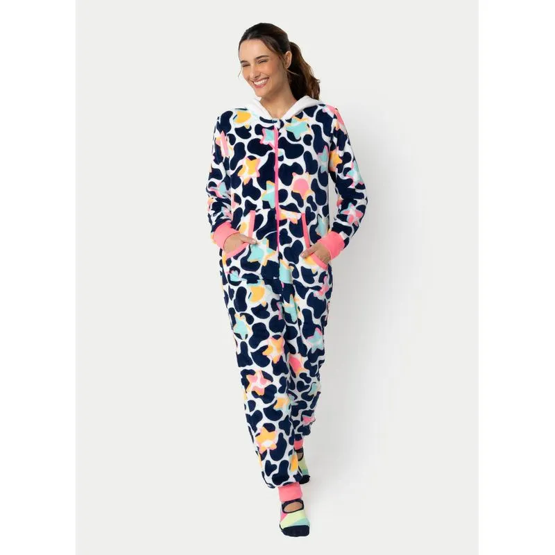Macacão Manga Longa Soft Feminino Vaca Moosic P