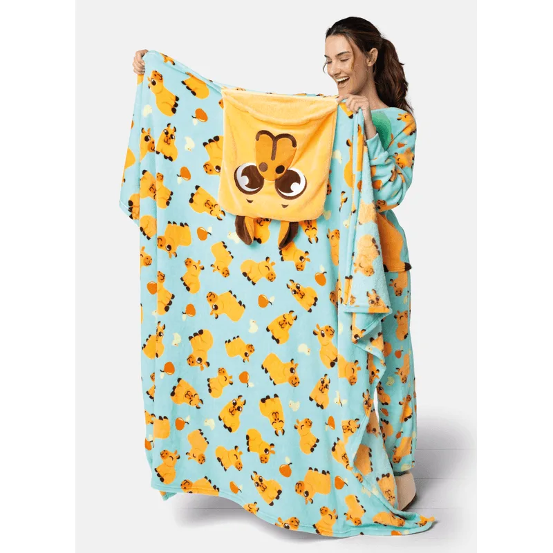 Manta com Capuz Soft Capivara Vibes UN