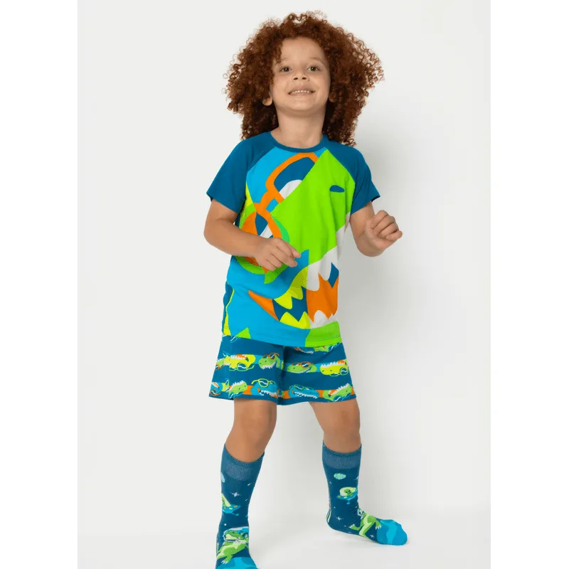 Pijama Manga Curta Viscolycra Menino Dino 6