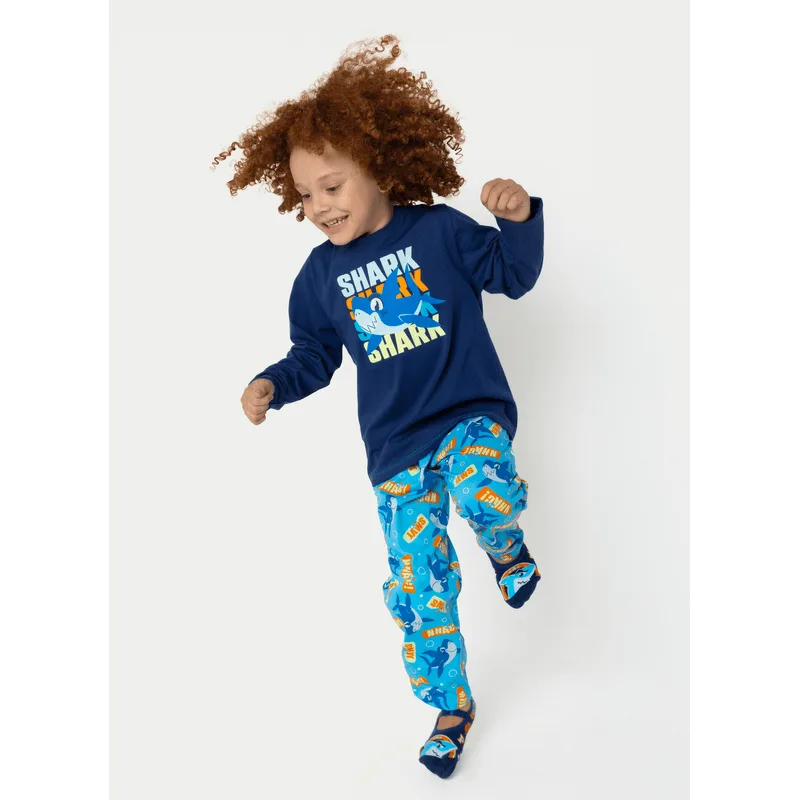 Pijama Manga Longa Algodão Menino Tuba 1