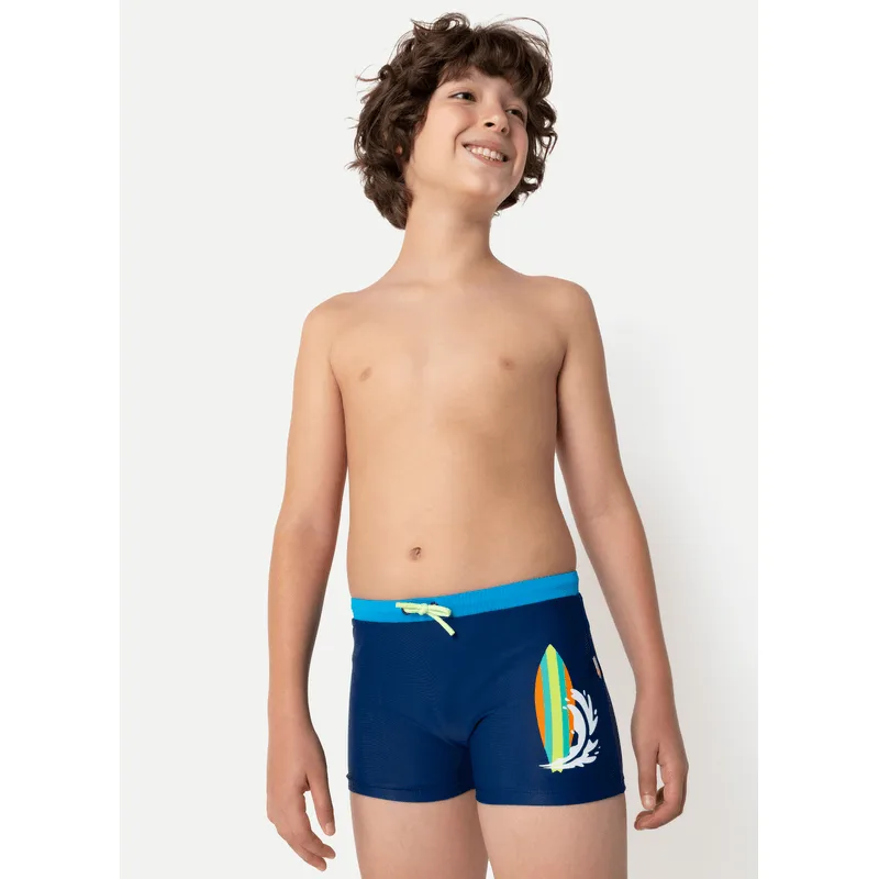 Sunga Boxer com Proteção Solar Menino Teen Dino Ramen 16