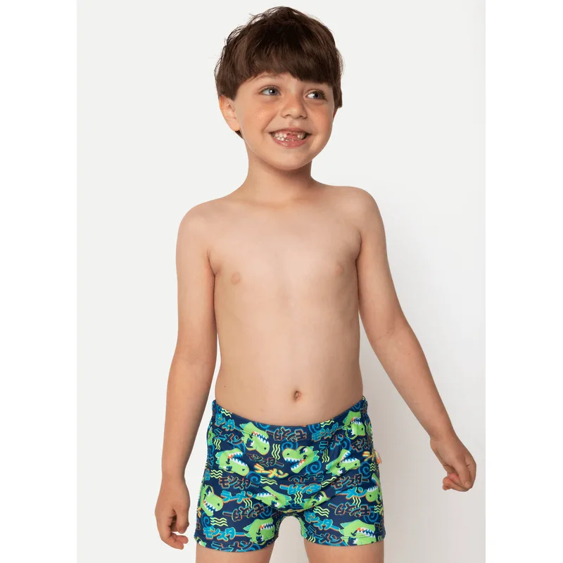 Sunga Boxer com Proteção Solar Menino Dino Ramen 6