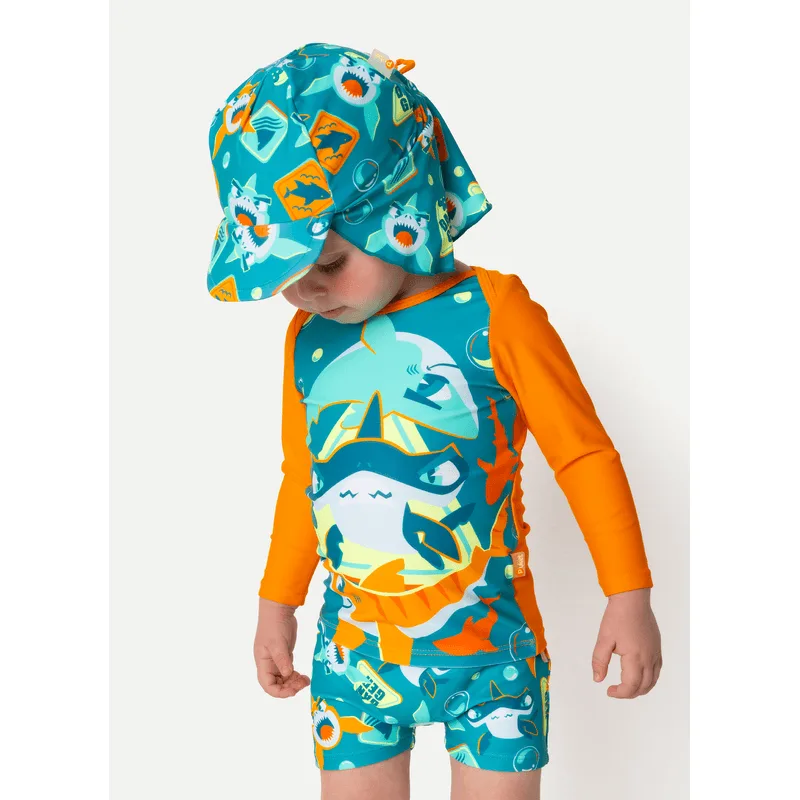 Camiseta Manga Longa com Proteção Solar Bebê Menino Tuba Trio 6 A 9 MESES