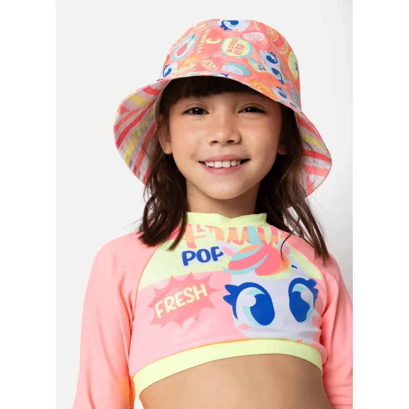 Chapéu Bucket Menina Unicórnio Frutas 2A4