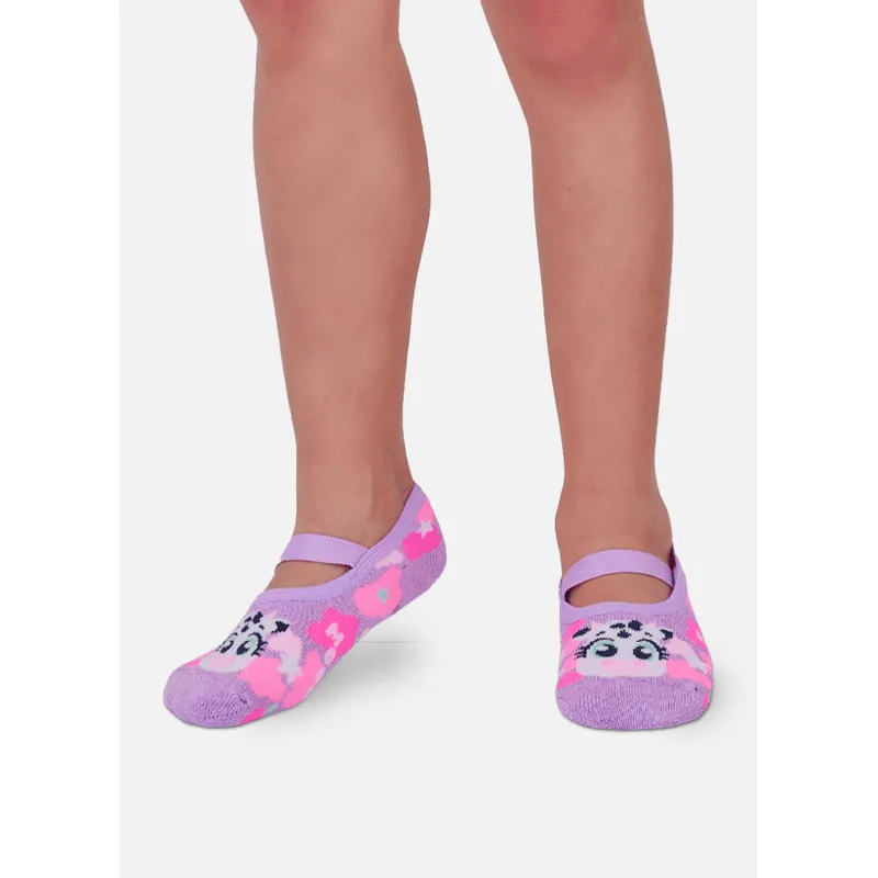 Meia Sapatilha Antiderrapante Menina Vaca Moosic 23 A 27