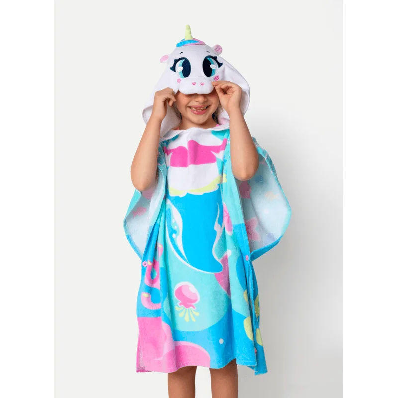Poncho de Praia Menina Multibichos Sereia 6A8