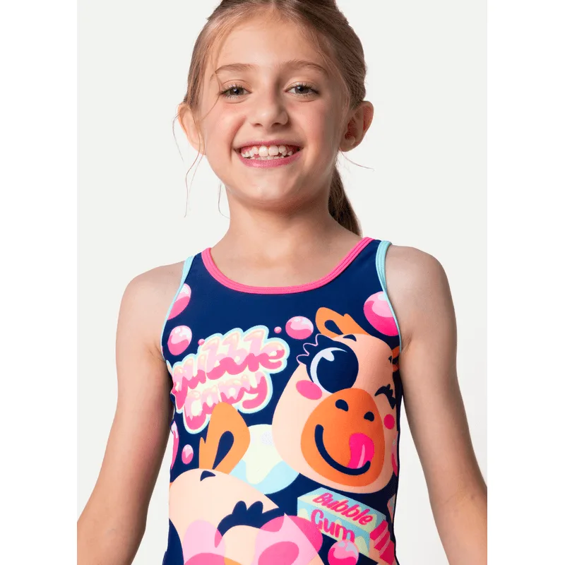 Maiô com Proteção Solar Menina Capy Chiclete 6