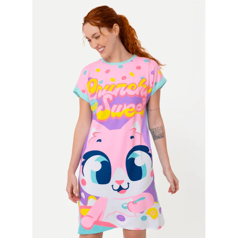 Camisola Manga Curta Viscolycra Feminina Gata Cereal G
