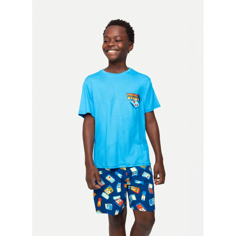 Pijama Manga Curta Viscolycra Menino Teen Games 8