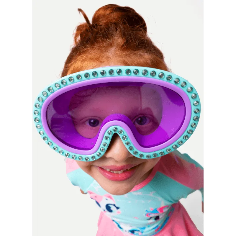 Óculos de Natação Menina Color Block Verde Água UN