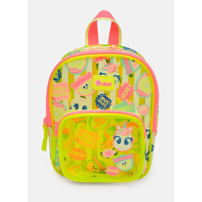 Mochila Costas Pequena Unicórnio Frutas UN